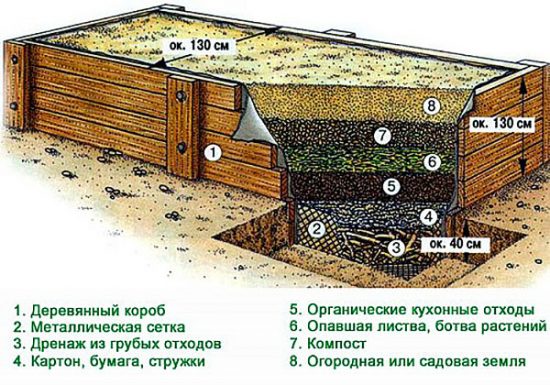 Комбинированная грядка для клубники