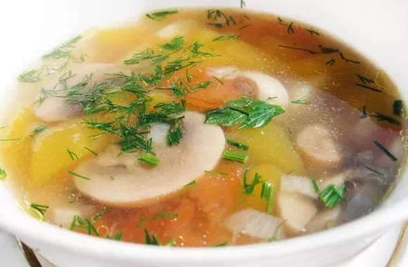 Суп картофельный с грибами
