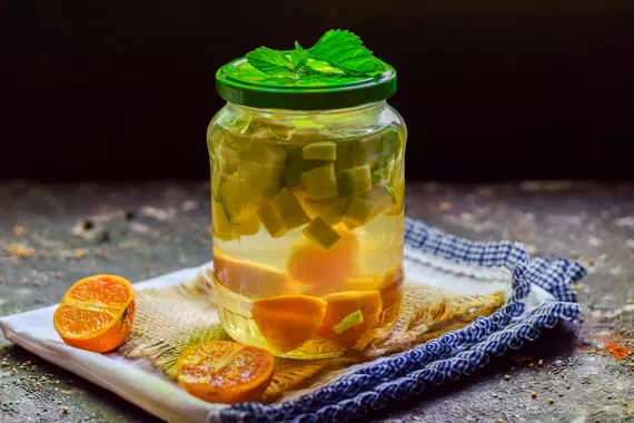 Компот из кабачков с мандаринами на зиму - оригинальный рецепт с пошаговыми фото