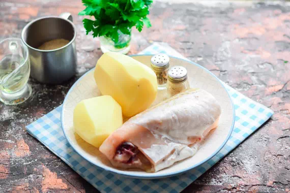 минтай с картошкой в духовке фото 1